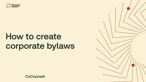 Thumbnail for How to create corporate bylaws