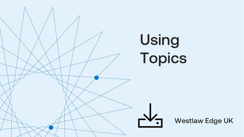 Thumbnail for Using Topic Pages