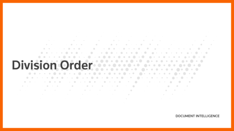 Thumbnail for TRDI - Use Case - Division Order