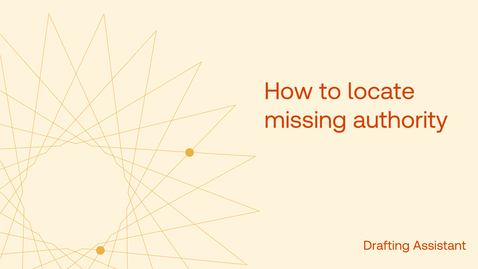 Thumbnail for How to locate missing authority