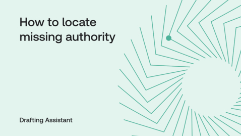 Thumbnail for How to locate missing authority