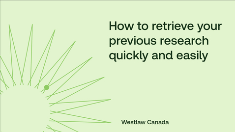 Thumbnail for How to retrieve your previous research quickly and easily