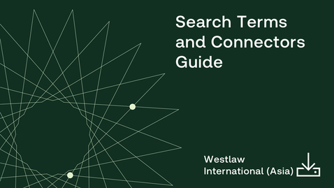 Thumbnail for Search Terms and Connectors Guide