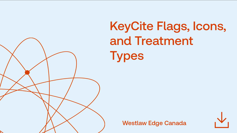 Thumbnail for KeyCite Flags, Icons, and Treatment Types