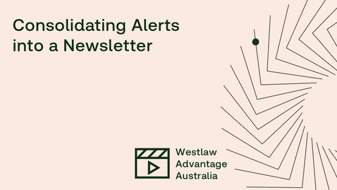 Thumbnail for Consolidating Alerts into a Newsletter