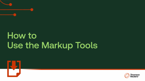 Thumbnail for How to use the markup tools