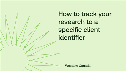 Thumbnail for How to track your research to a specific client identifier