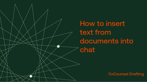 Thumbnail for How to insert text from documents into chat