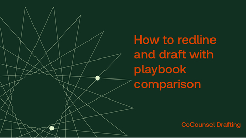 Thumbnail for How to redline and draft with playbook comparison