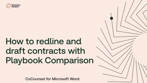 Thumbnail for How to redline and draft with playbook comparison