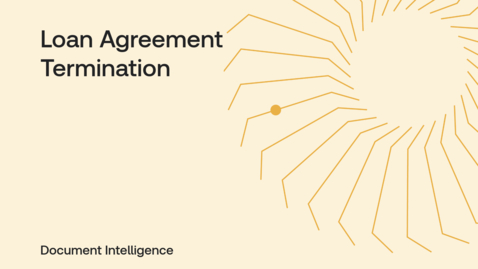 Thumbnail for TRDI - Use Case - Loan Agreement Termination 