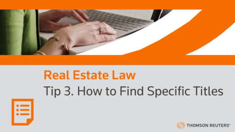 Thumbnail for Tip 3. How to Find Specific Titles