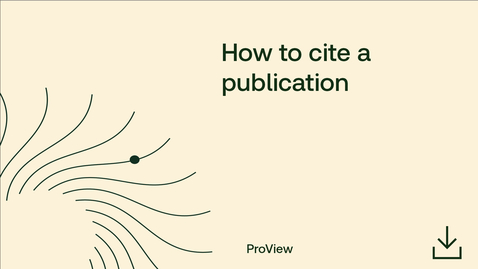 Thumbnail for How to cite a publication
