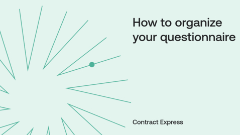 Thumbnail for How to organize your questionnaire