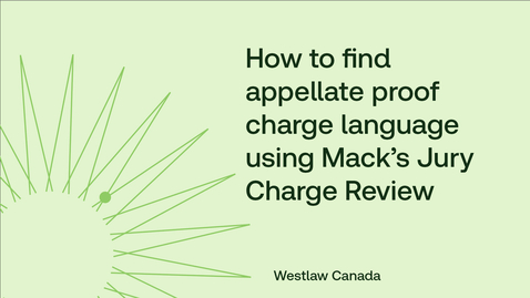 Thumbnail for How to find appellate proof charge language using Mack's Jury Charge Review