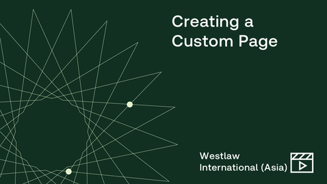 Thumbnail for Creating a Custom Page