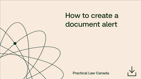 Thumbnail for How to create a document alert