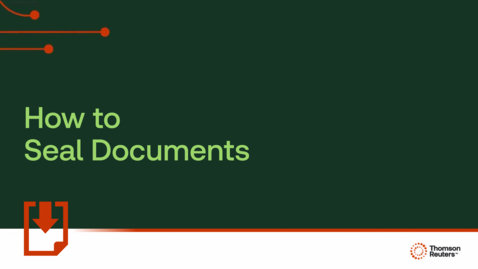 Thumbnail for How to seal documents
