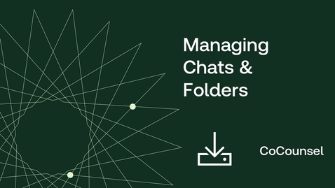 Thumbnail for Managing chats &amp; folders