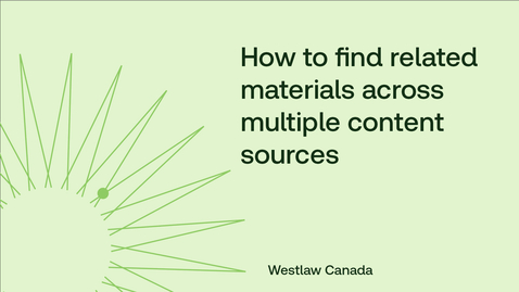 Thumbnail for How to find related materials across multiple content sources