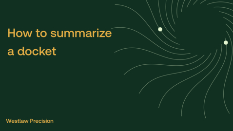 Thumbnail for How to summarize a docket