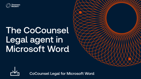 Thumbnail for The CoCounsel Legal agent in Microsoft Word