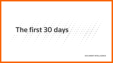 Thumbnail for The first 30 days
