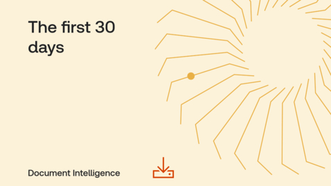 Thumbnail for The first 30 days