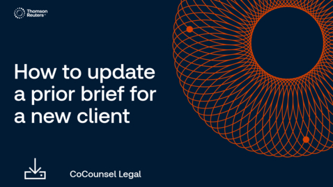 Thumbnail for How to update a brief for a new client
