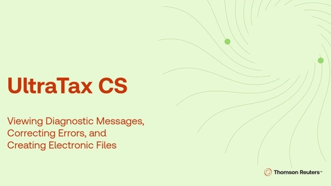 Thumbnail for Viewing diagnostic messages, correcting errors, and creating electronic files 