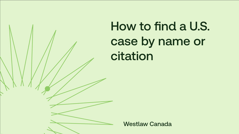 Thumbnail for How to find a US case by  name or citation