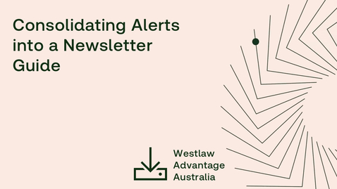 Thumbnail for Consolidating Multiple Alerts into a Newsletter Guide