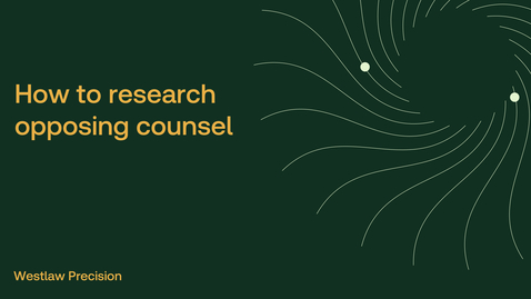 Thumbnail for How to research opposing counsel