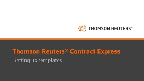 Thumbnail for Setting up your template