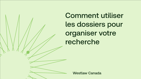 Thumbnail for Comment utiliser les dossiers pour organiser votre recherche