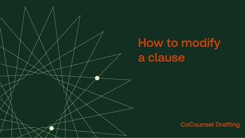 Thumbnail for How to modify a clause