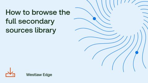 Thumbnail for How to browse the full secondary sources library