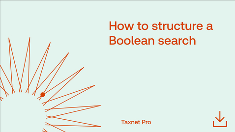 Thumbnail for How to structure a Boolean search