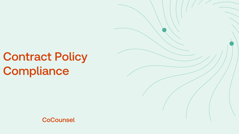 Thumbnail for CoCounsel Contract Policy Compliance
