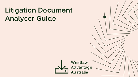 Thumbnail for Litigation Document Analyser Guide