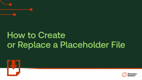 Thumbnail for How to create or replace a placeholder file