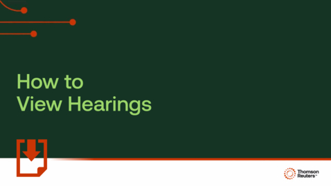 Thumbnail for How to view hearings