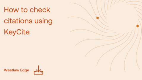Thumbnail for How to check citations using KeyCite