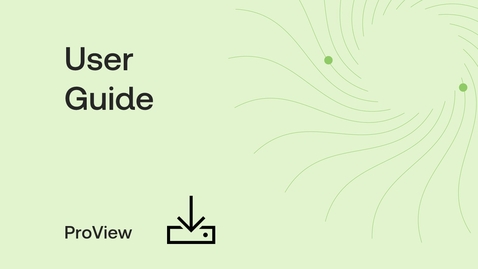 Thumbnail for ProView User Guide