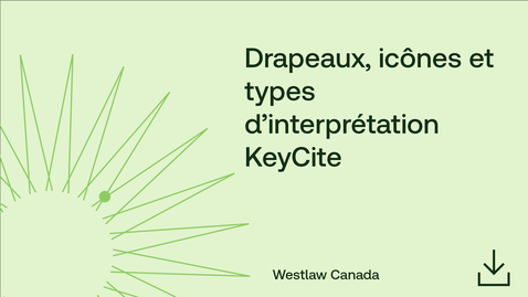 Thumbnail for Drapeaux, icônes et types d’interprétation KeyCite
