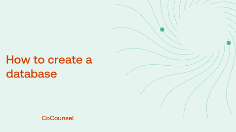 Thumbnail for How to create a database