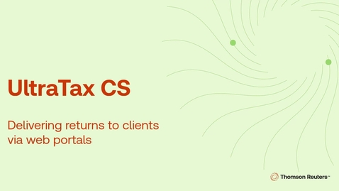 Thumbnail for Delivering returns to clients via web portals