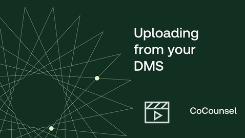 Thumbnail for How to upload documents to work with from your DMS