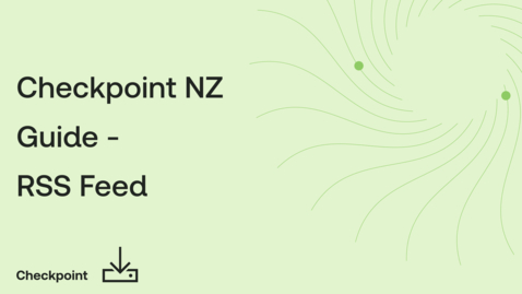 Thumbnail for Checkpoint NZ Guide - RSS Feed