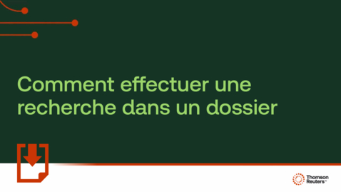Thumbnail for Comment effectuer une recherche dans un dossier